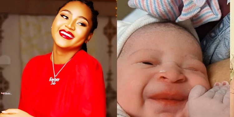 “This is not my baby” – Regina Daniels clears the air about the baby going viral as her son