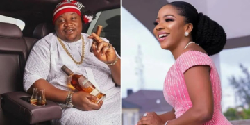 Cubana Chief Priest, Sandra ikeji trade words as he accuses her husband of 'sipping free drinks' in his club