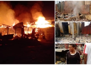 VIDEO: Fire guts Marian market in Calabar