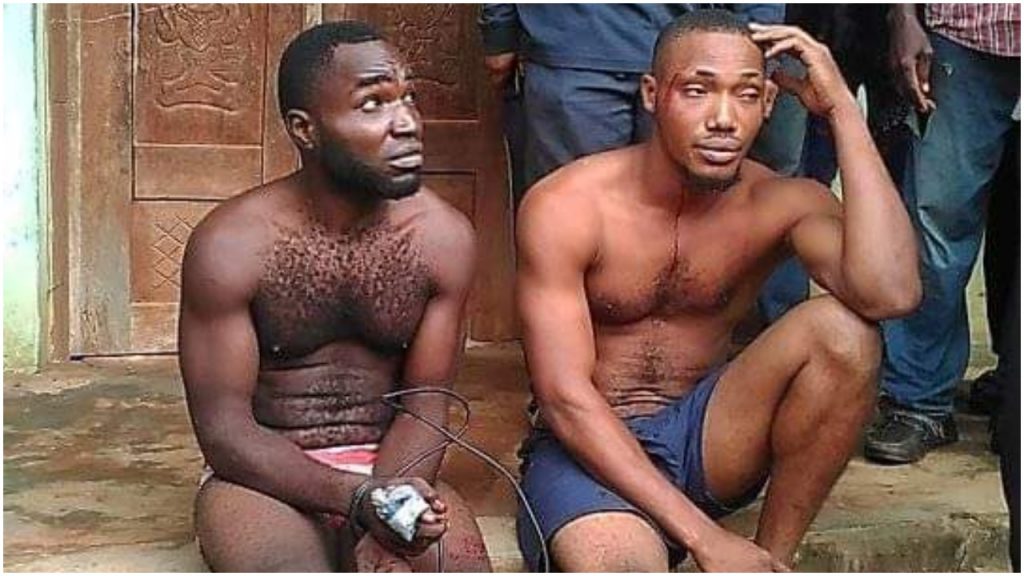 Abia community nabs suspected armed robbers, recovers gun and bullets