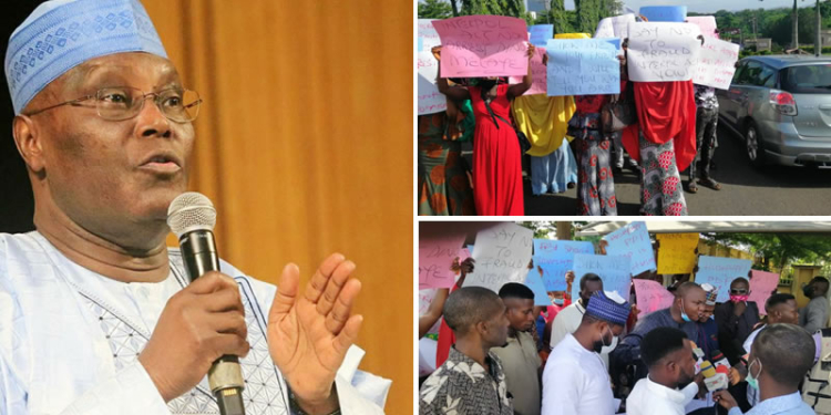 Hushpuppi: Protest rocks US Embassy as Nigerians demand forensic investigation of Atiku, Timi Frank over links with alleged cyber-fraudster