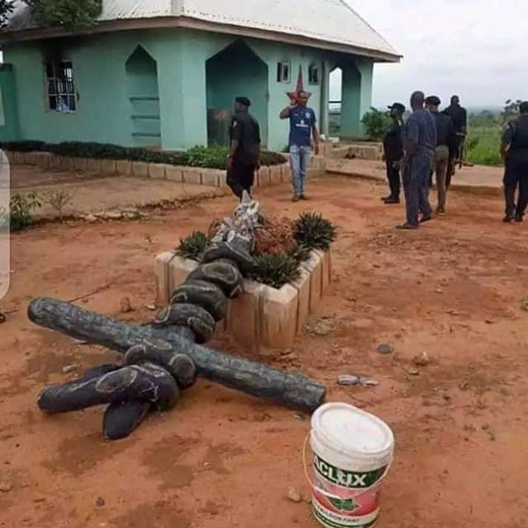 Church of Satan at Ohafia, Abia State destroyed and founder reportedly arrested