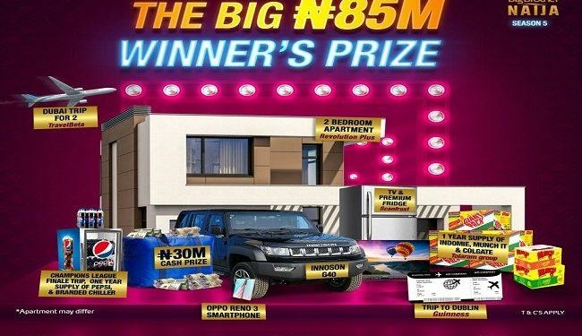Big Brother Naija winner to get N85m prize