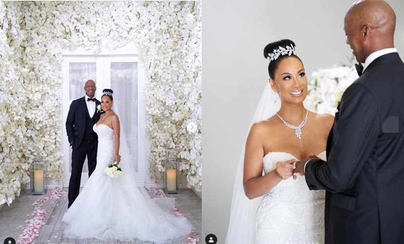 Basketball Wives’ star, CeCe Gutierrez marries LA Lakers great Byron Scott in live-streamed ceremony (photos)