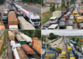 Major traffic congestion in Lagos as trucks and fuel tanker crash on Kara Bridge