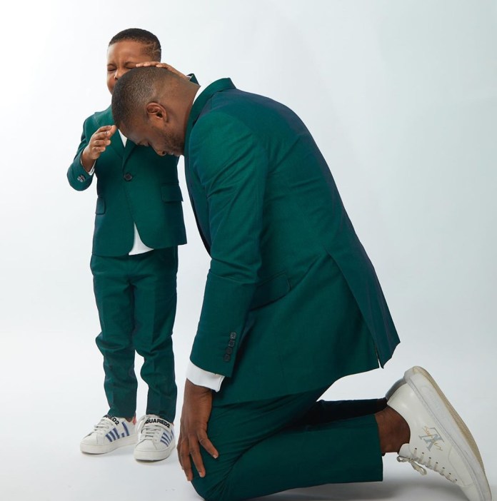 PHOTO: Ubi Franklin and ex-wife, Lilian Esoro celebrate their son as he turns 4