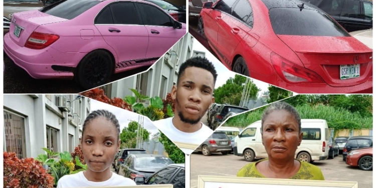 PHOTOS: EFCC arrests UNIPORT student, girlfriend and mother over internet fraud following FBI petition
