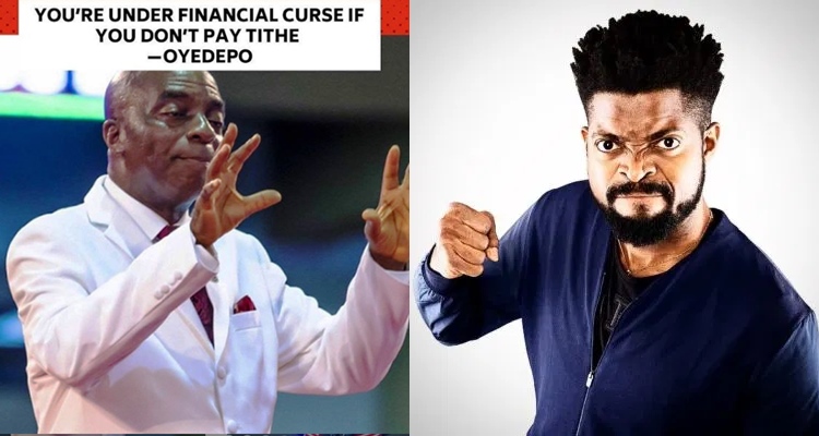The church is now threatening us with financial curse over tithe - Basketmouth reacts to Oyedepo's comment