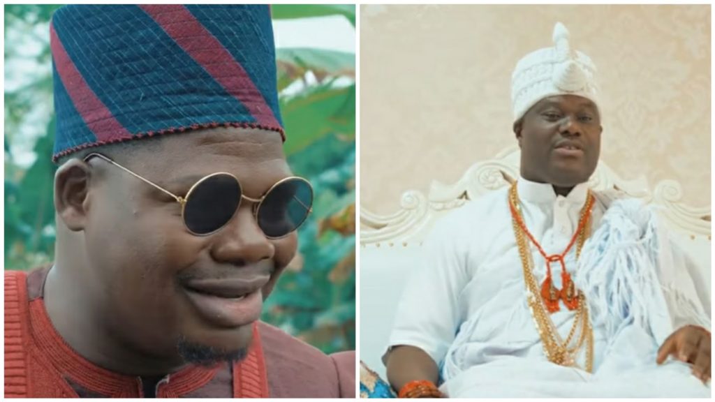 Mr Macaroni features Ooni of Ife in skit; Nigerians react