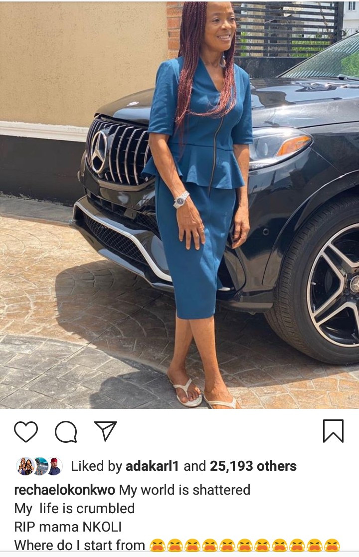 Nollywood actress, Rachael Okonkwo, loses mum