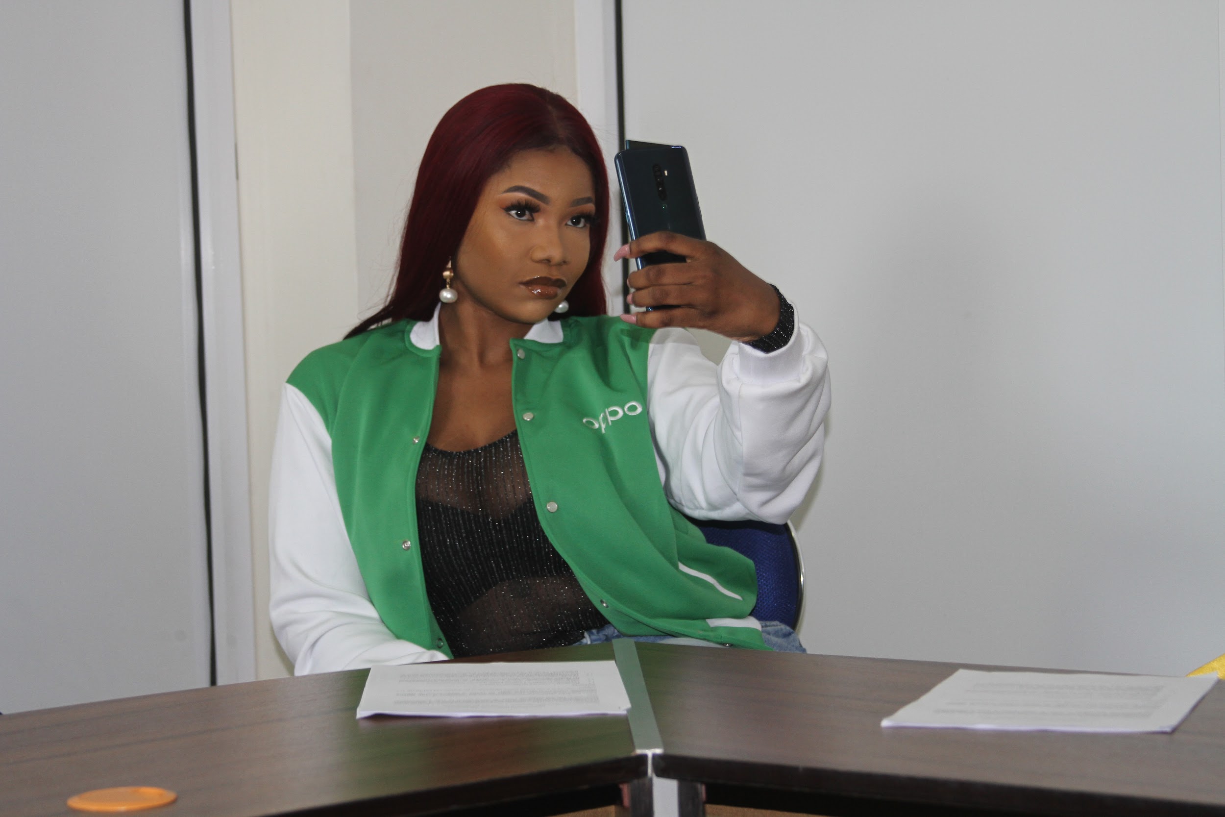 PHOTOS: Tacha bags multi-million Naira partnership deal with OPPO NIgeria