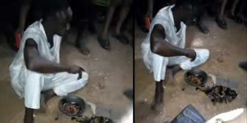 Islamic Cleric Caught With Sacrifice At Night, Forced To Eat It