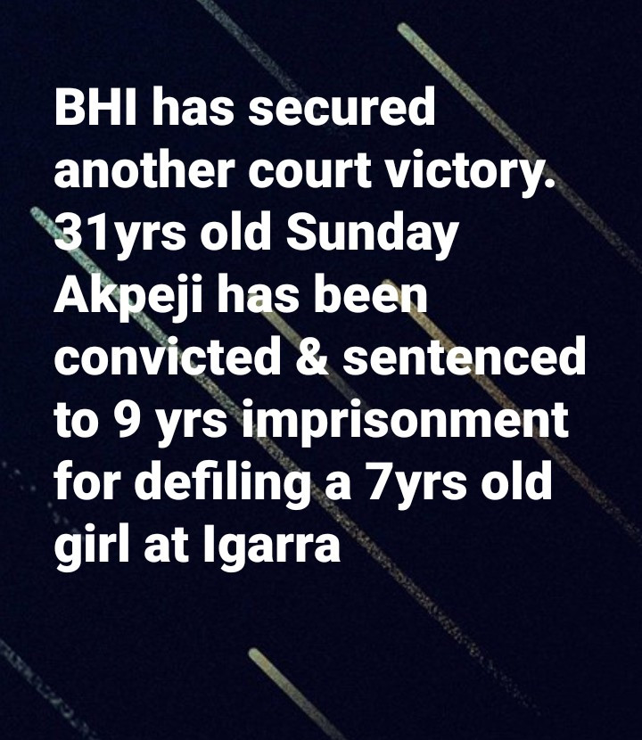 Man bags 9 years in jail for defiling a 7-yr-old girl