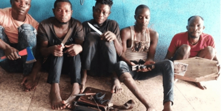 Police arrest five robbery suspects terrorising Ogun community