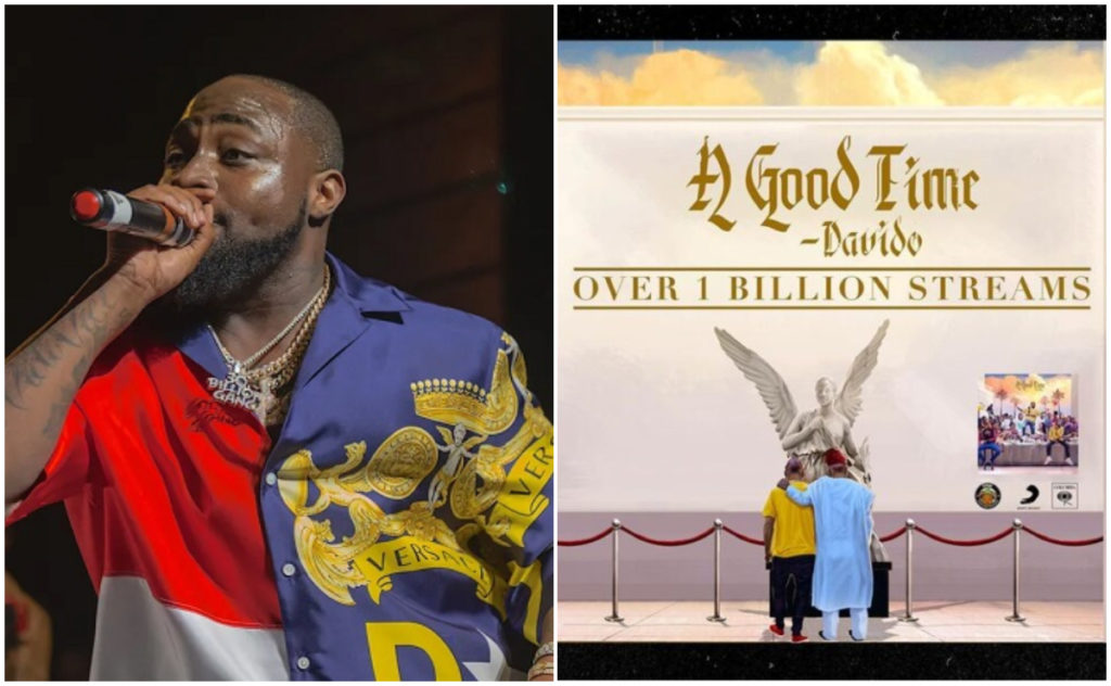 Davido’s “A Good Time” Hits Over A Billion Streams On All Platforms