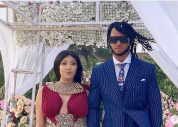 Actress, Angela Okorie marries her fiance Desmond in a romantic beach wedding (Photos)