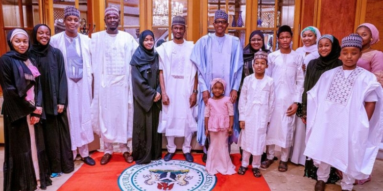 Buhari celebrates Eid-el-Kabir with family (PHOTOS)