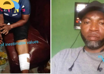 Police officer allegedly cuts his wife with a machete because she served him cold food in Lagos