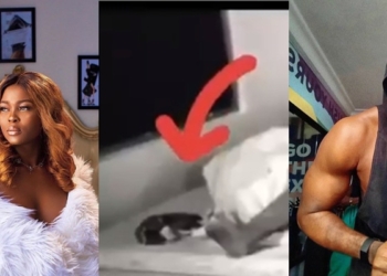#BBNaija: See moment Ka3na stylishly used her leg to drag her shorts after romp with Praise (Video)