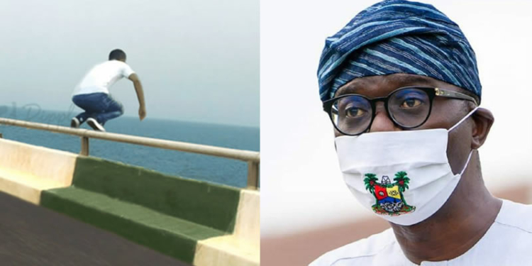 Lagos governor rescues man from suicide attempt on Third Mainland Bridge