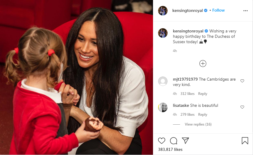 British Monarchs Wish Meghan Markle a Happy Birthday on Social Media