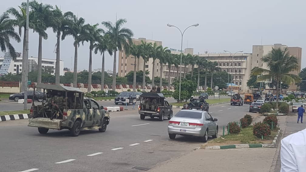 More pictures emerge as security operatives arrest #RevolutionNow protesters in Abuja