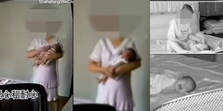 Nanny 'slaps baby like a toy' in footage secretly filmed by parents (video)