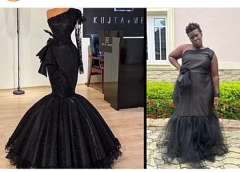 "Who I offend?" Warri Pikin asks as she shows the outfit she ordered and what her designer made