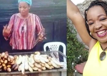 #BBNaija: Throwback photos of Lucy selling roasted plantain and fish