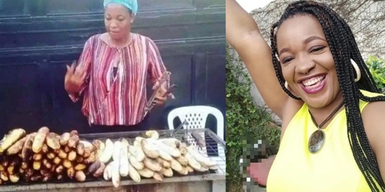 #BBNaija: Throwback photos of Lucy selling roasted plantain and fish