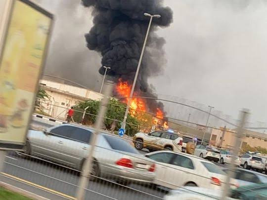 Fire engulfs popular Ajman market in Dubai, UAE