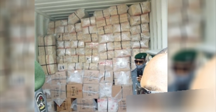Police intercept 40-foot container filled with Tramadol and Codeine in Lagos