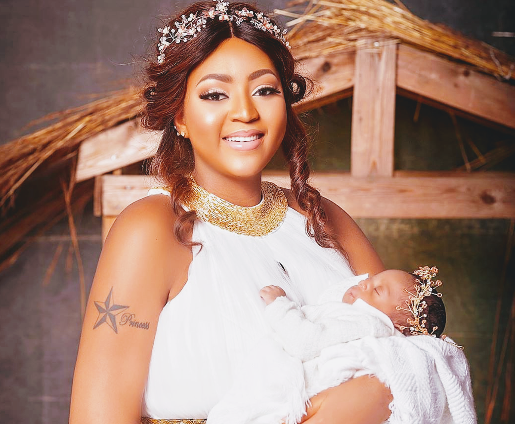 Heartwarming photos of Regina Daniels and Baby Munir