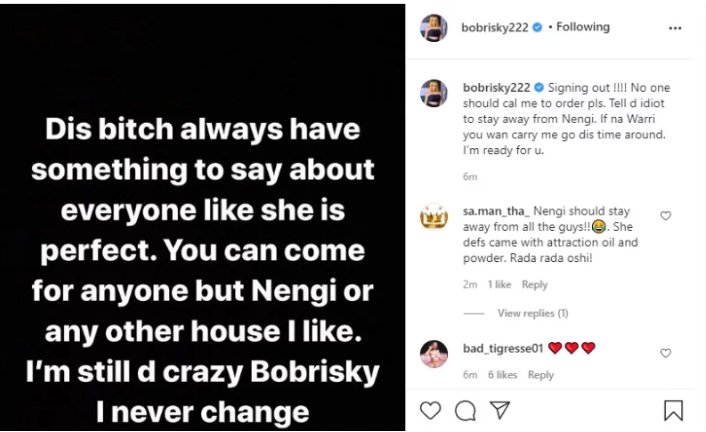 ‘Nengi is not the cause of your frustration’ - Bobrisky fights dirty with Toyin Lawani