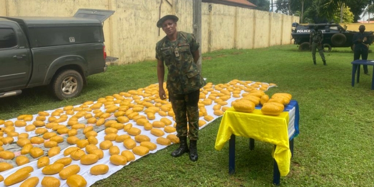 Police arrest fake soldier with Indian hemp in Delta