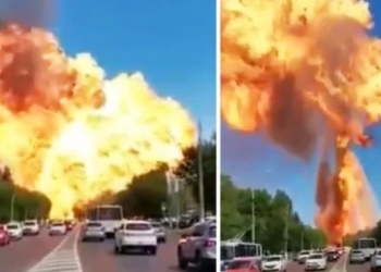 PHOTOS: Massive explosion erupts from gas station in Russia, 13 people reportedly injured