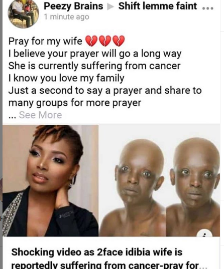 Annie Idibia reacts after rumours about her having cancer surfaces on the internet