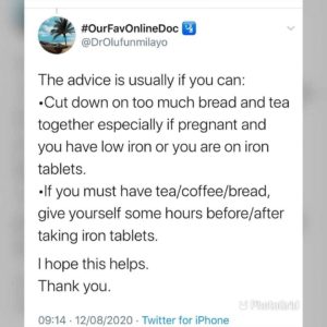 'Stop taking bread and tea' - Nigerian Doctor advices pregnant women, gives reasons