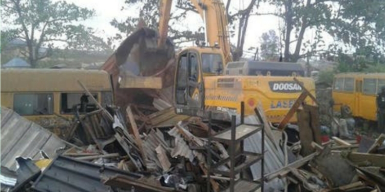 Lagos govt demolishes over 150 illegal shanties, kiosks, others in Agege