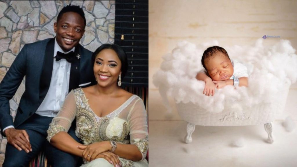 Super eagles player, Ahmed Musa finally shares first picture of his new born baby, reveals his name