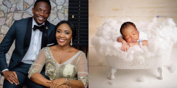 Super eagles player, Ahmed Musa finally shares first picture of his new born baby, reveals his name