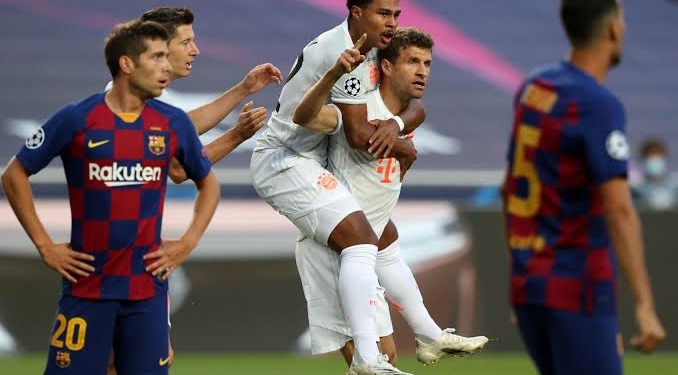 BREAKING: Bayern whip Barca 8 – 2 to secure semi-final spot in UCL