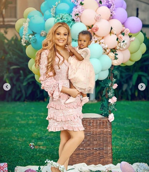 Sarah Ofili and hubby, Seigha Adukeh, celebrate daughter, Siena, on first birthday