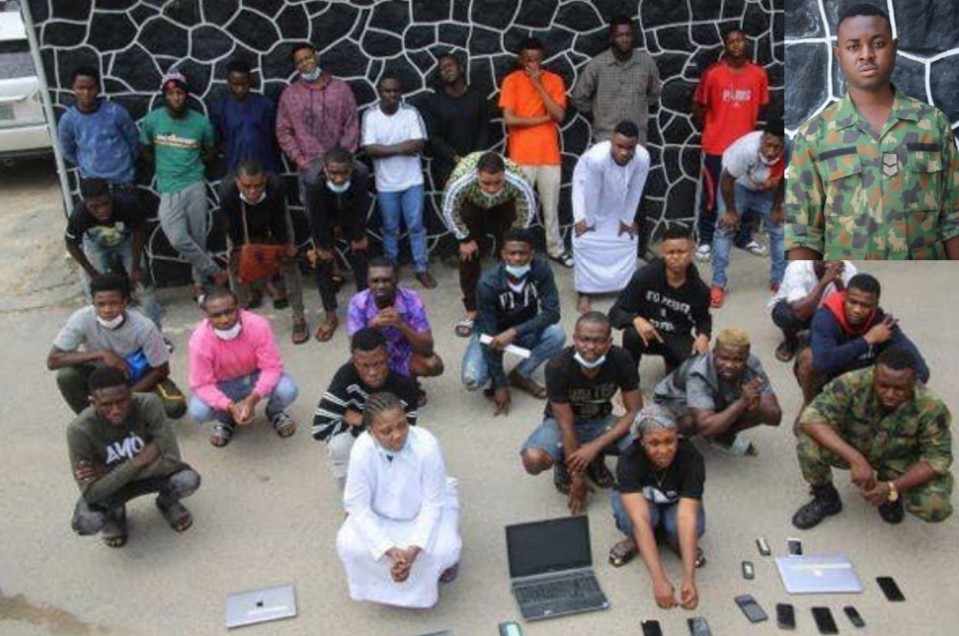 EFCC arrests soldier, 26 others for cyber fraud in Lagos