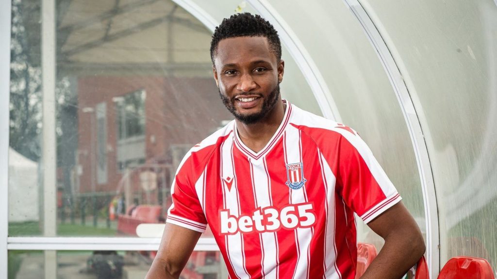 Former Chelsea midfielder John Obi Mikel signs for Stoke on a one-year deal