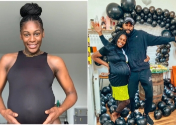 Photo's : BBNaija ex housemate, Mike and pregnant wife, Perri throw a private baby shower