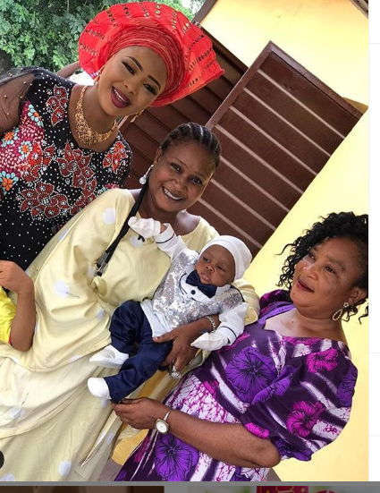 Photos: Actor Segun Ogungbe and wife, Wunmi Ajiboye dedicates their baby in church