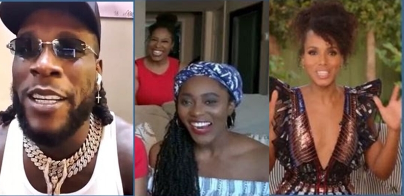 Singer Burna Boy And Actress Kerry Washington Surprise Nigerian Nursing Family On Jimmy Kimmel Live