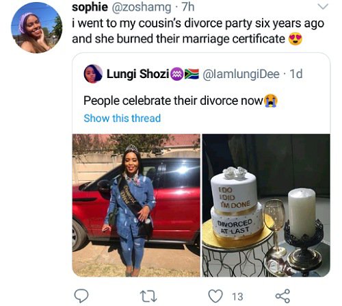 South African lady throws party to celebrate her divorce with customized cake (Photos)
