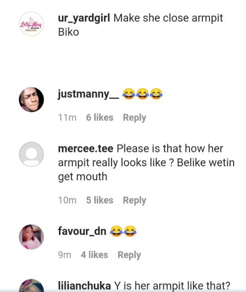 #BBNaija: Fans drag Wathoni over her dark armpit (Video)